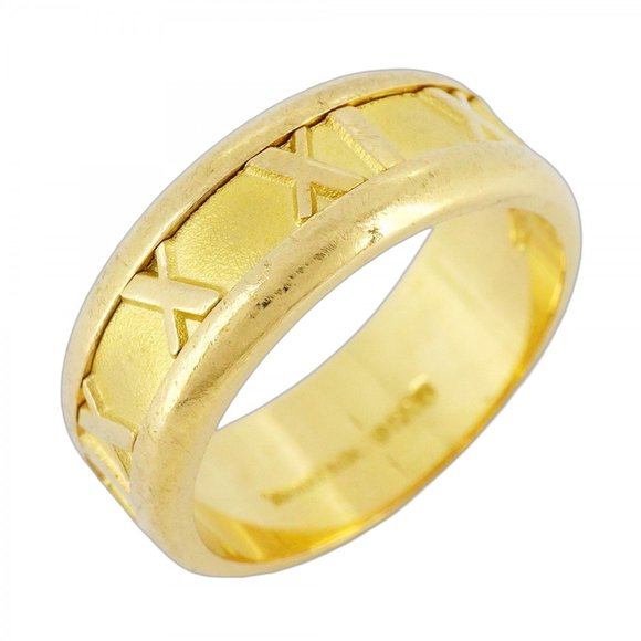 TIFFANY & CO. 18k Gold Atlas Ring - Picture 1 of 9